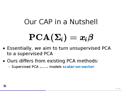 <p>Covariate Assisted Principal (CAP) Regression</p>

